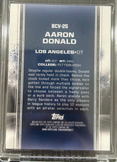 2025 Topps Clearly Authentic Aaron Donald #BCV-25 Rainbow Foil 31/50